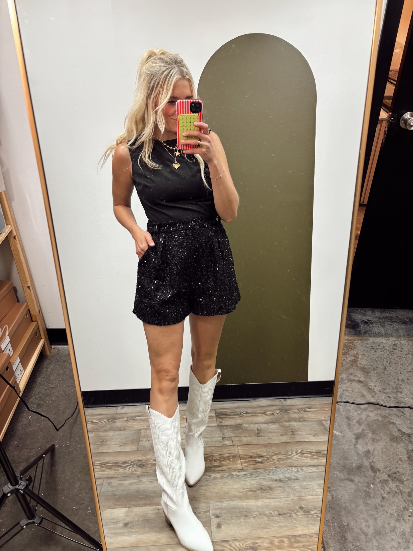 Sage Sequin Romper