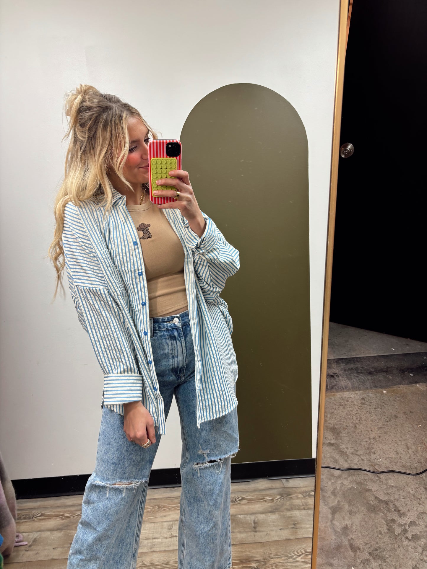 Camryn Stripe Top (Blue)