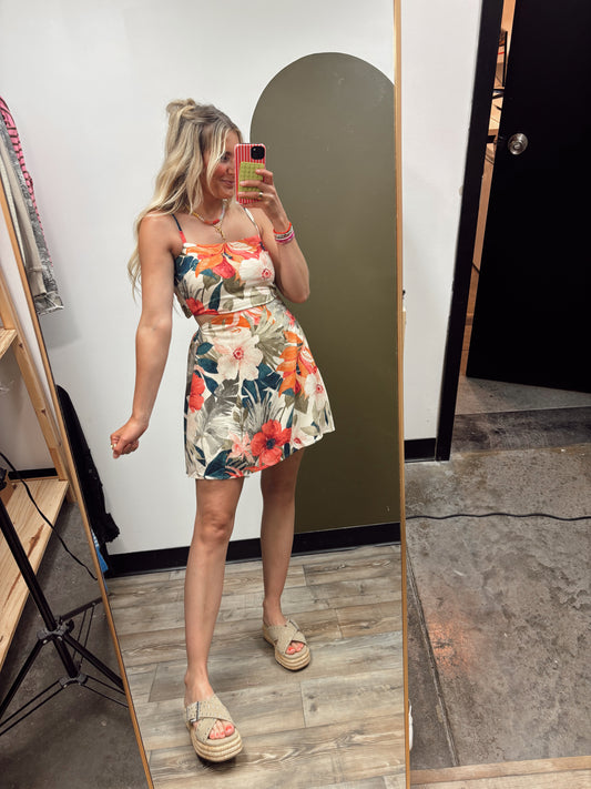 Botanic Tie Back Dress