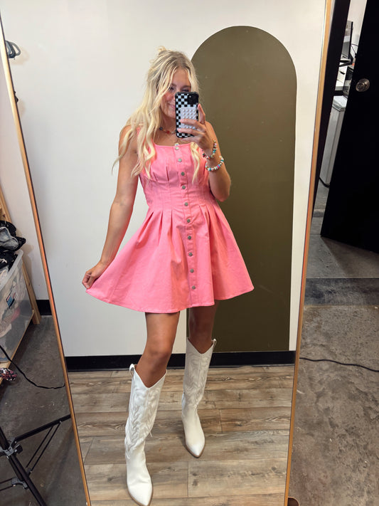 Juno Mini Dress (Pink)