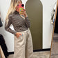 Becca Mock Neck Stripe Top