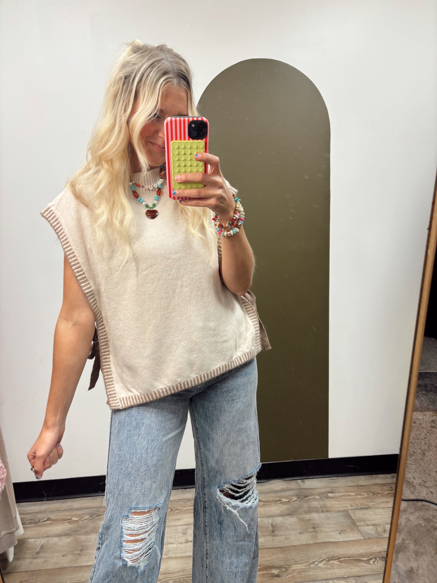 Anja Sweater Vest (Oat)