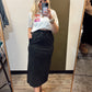 Debbie Drawstring Maxi Skirt (Black)
