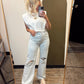 Wide Leg Distressed Denim