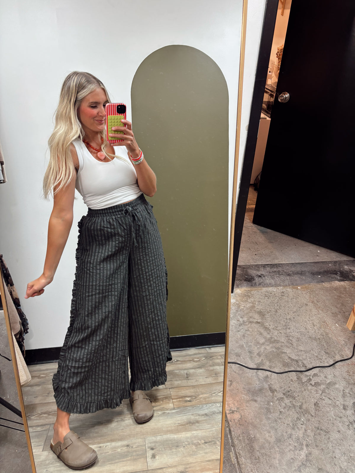 Breezy Stripe Wide Leg Pant