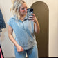 Cameron Zip Top (Blue)