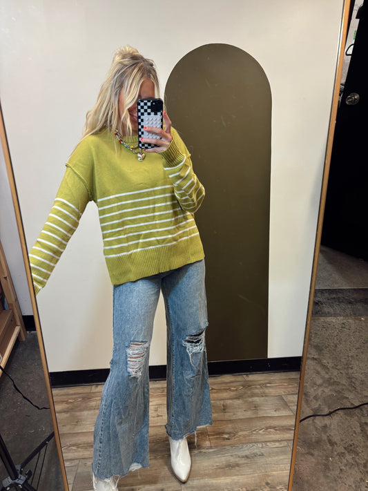 Lilah Stripe Sweater (Mustard)