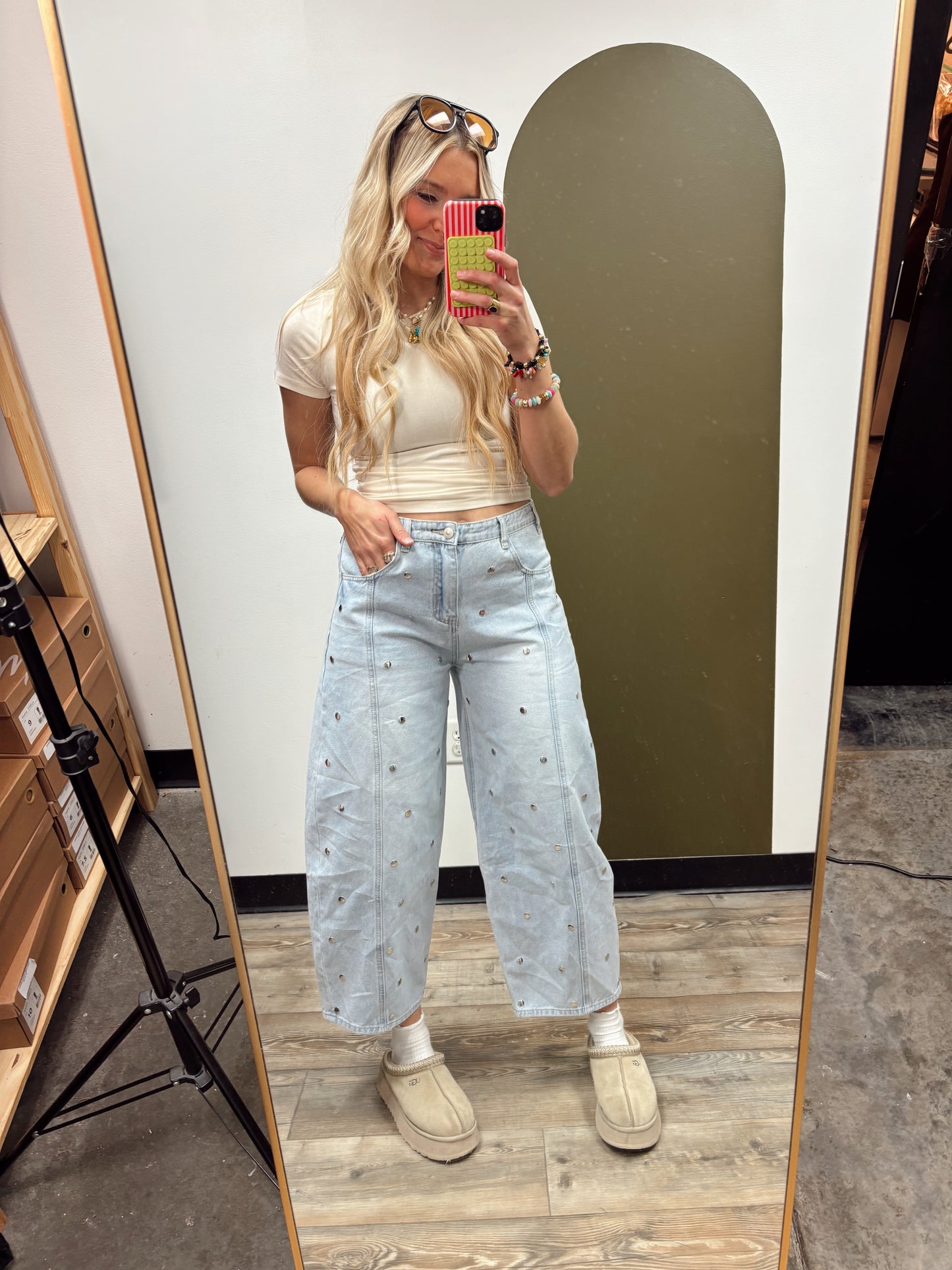 Shine Bright Barrel Denim