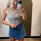 Heat Wave Button Tank (Stripe)
