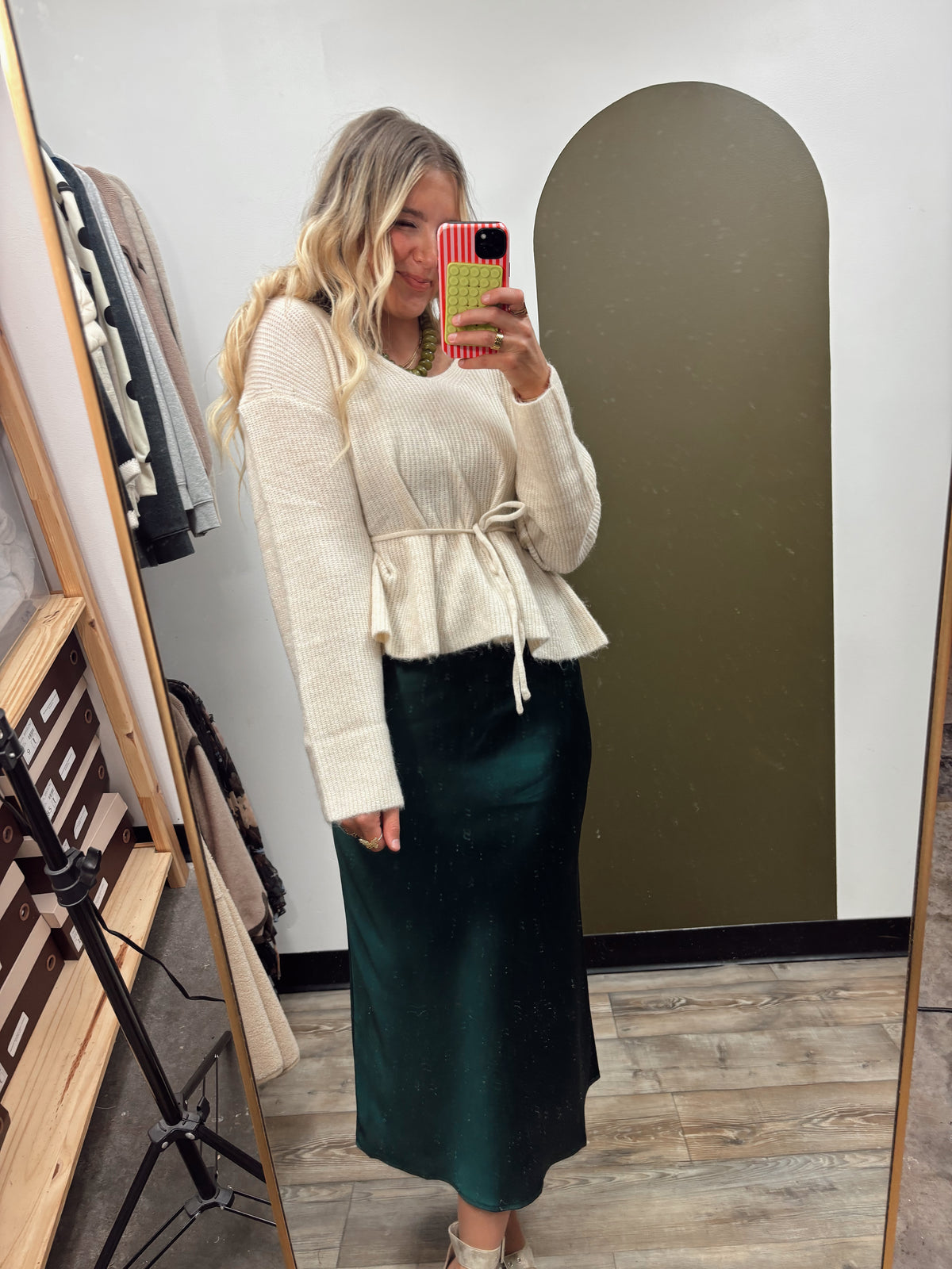 Tana Tie Sweater (Cream)