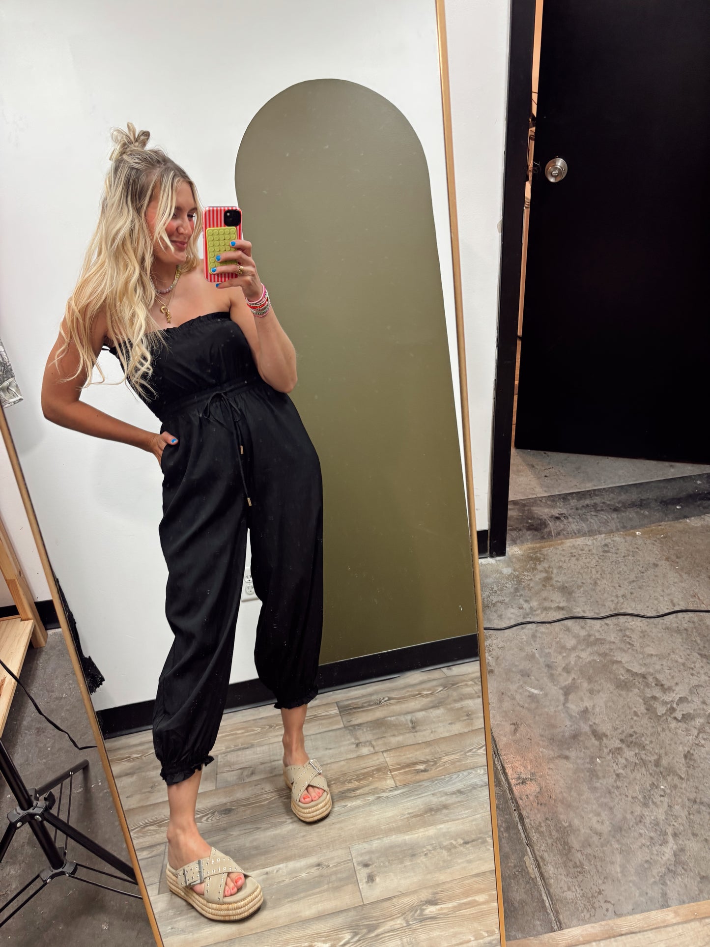 Capri Balloon Jumpsuit (Black)
