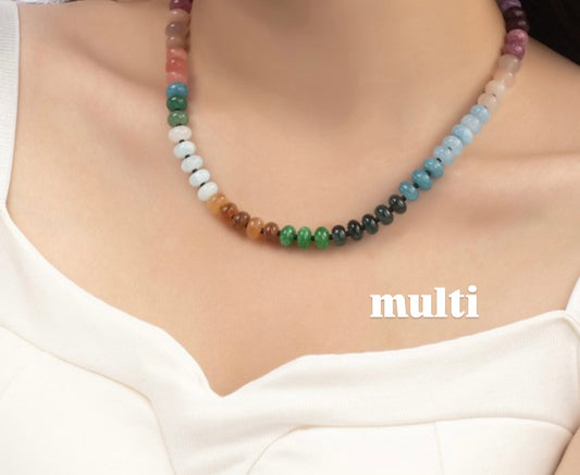 Rainbow Gem Necklace (Multi)