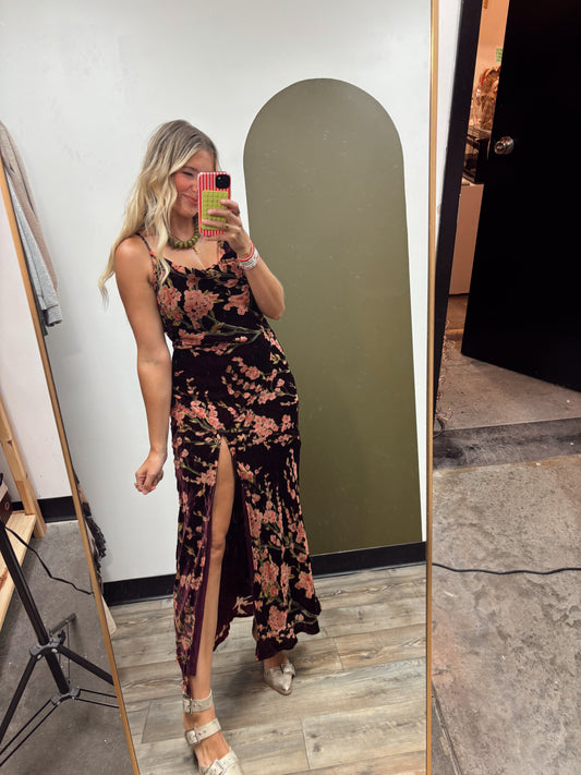 Susanna Velvet Floral Maxi Dress