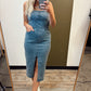 Indigo Denim Midi Dress