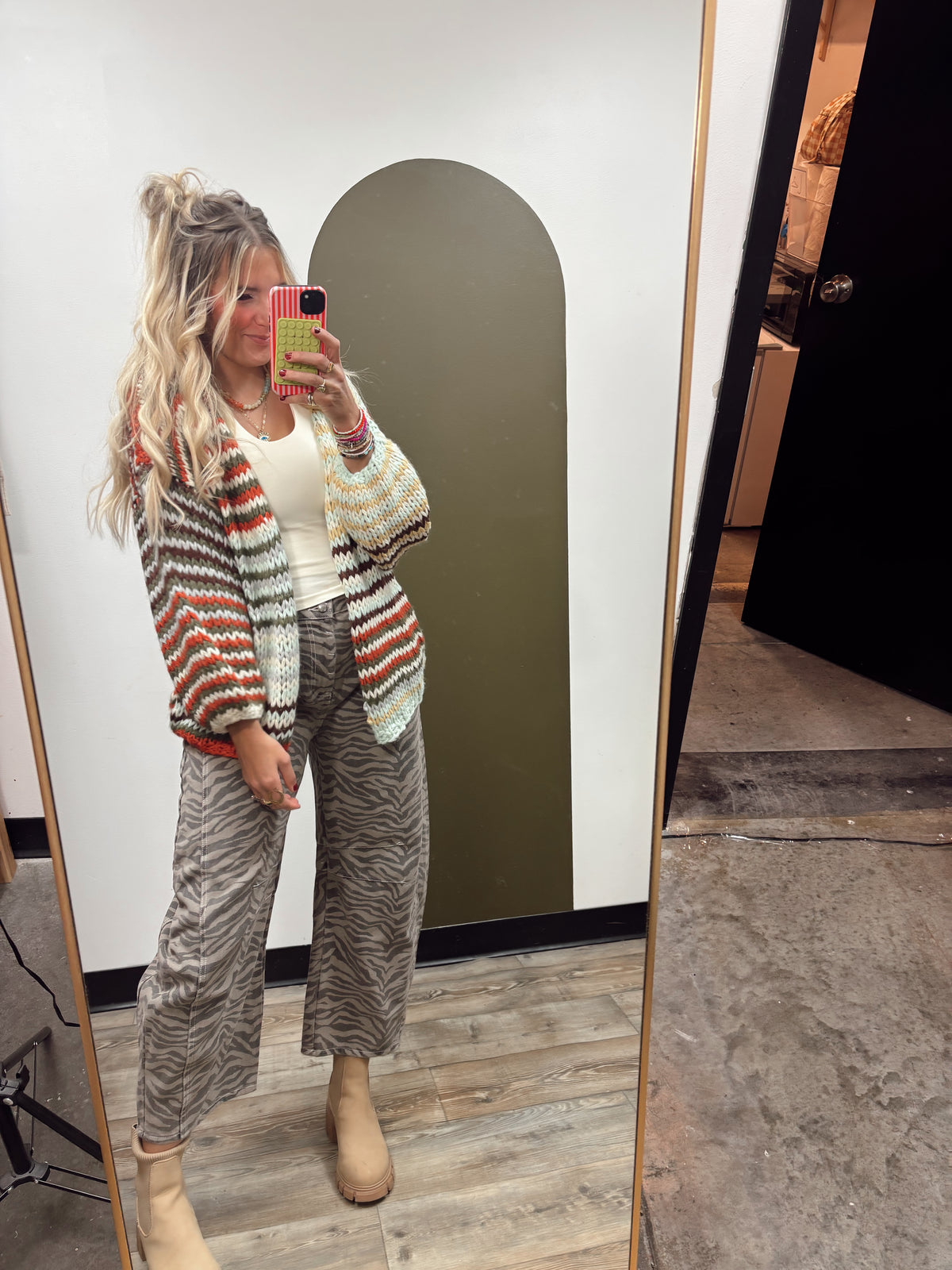 Colorful Stripes Cardigan Sweater
