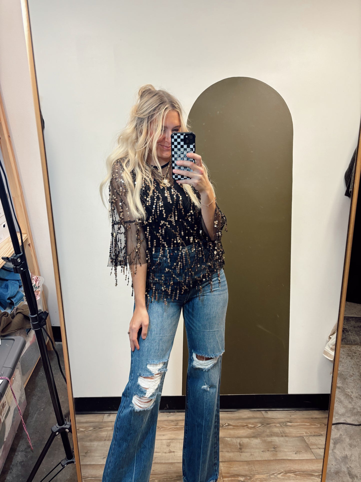 Mirrorball Shimmer Top