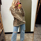 Boxy Hoody Top (Mocha)