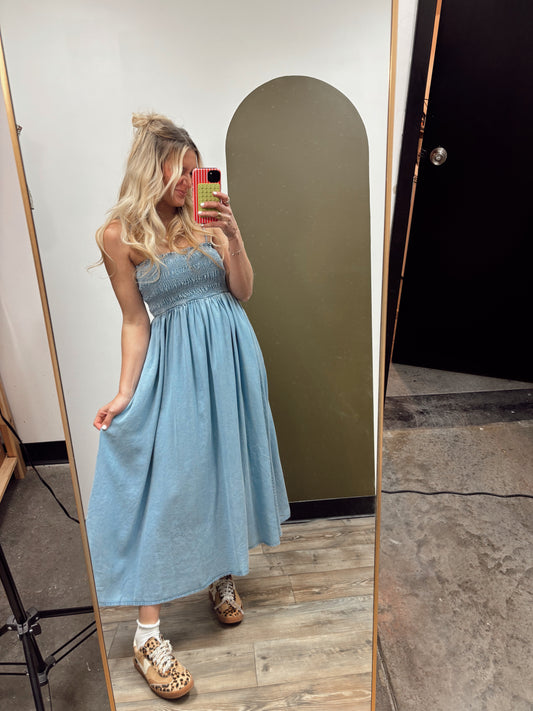 Penelope Chambray Midi Dress