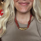 Red Scarlet Twist Collar Necklace