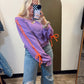 Terry Detailed Sweatshirt (Purple)