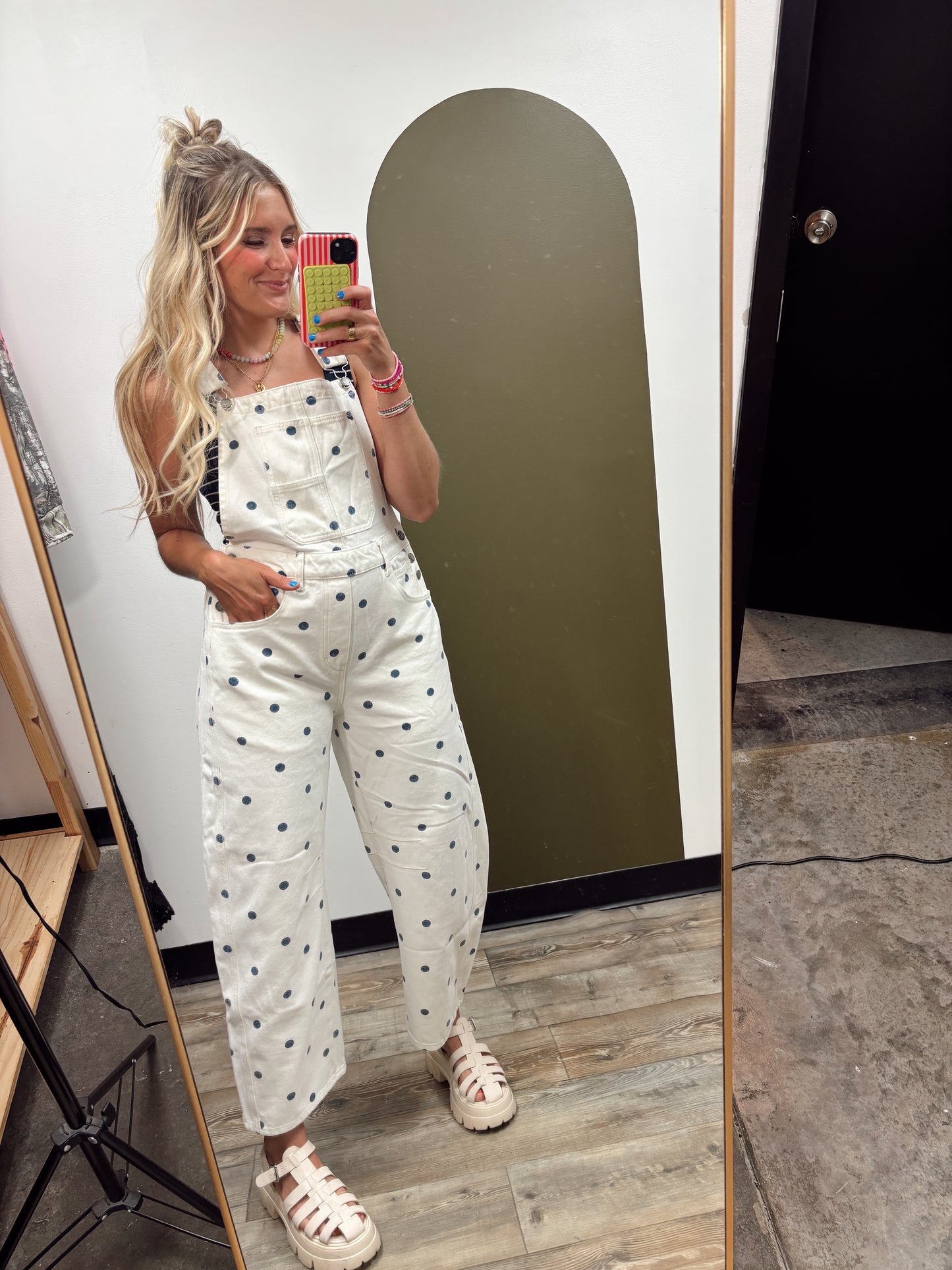 Relaxed Polka Dot Overall