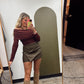Tilly Vegan Leather Skort (Brown)