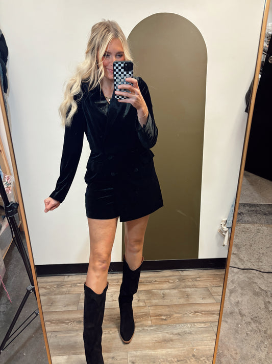 Tis The Season Romper (Black)