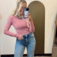 Red Alert Stripe Top (Red)
