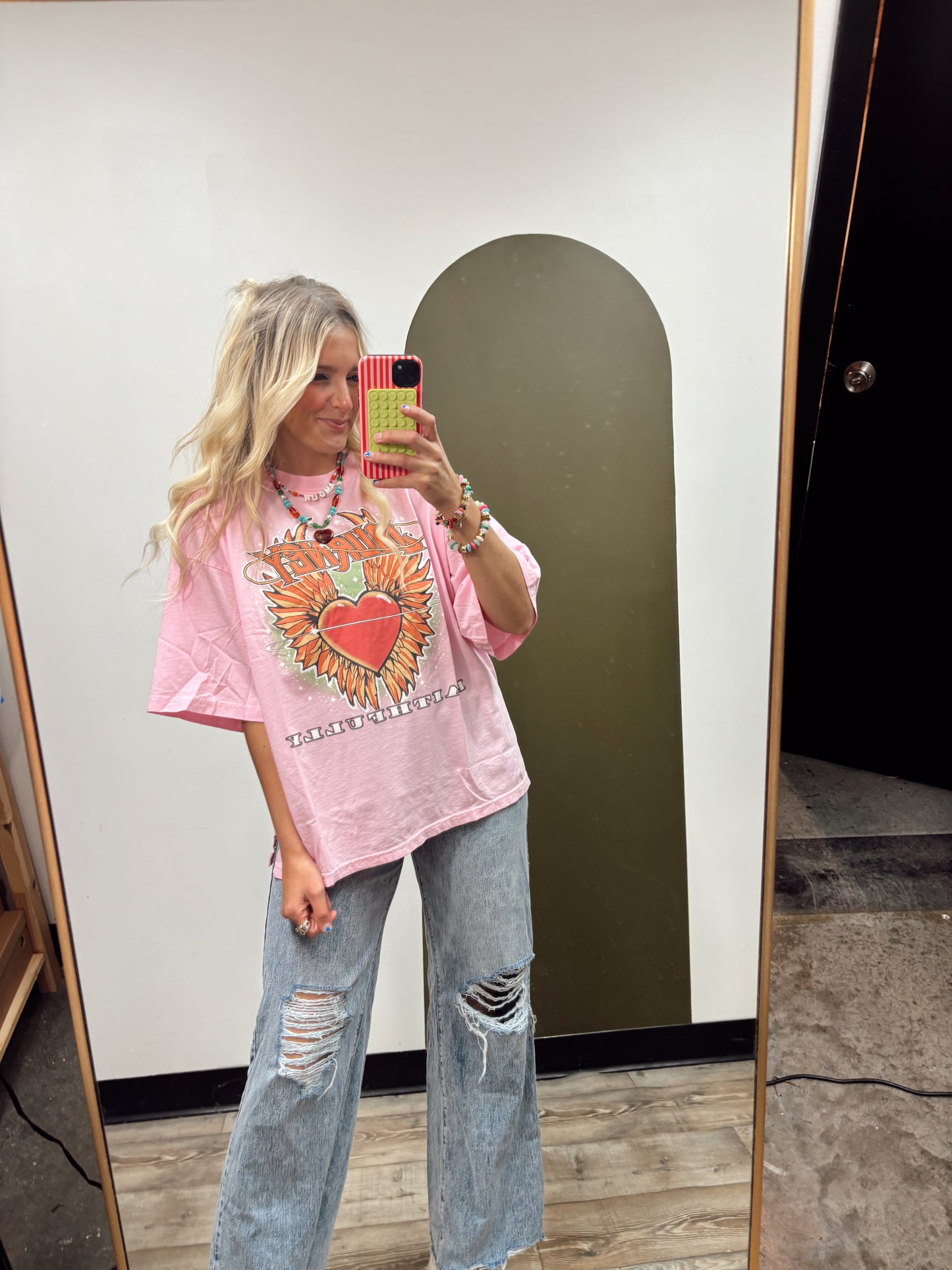 Journey Faithfully Pink Tee