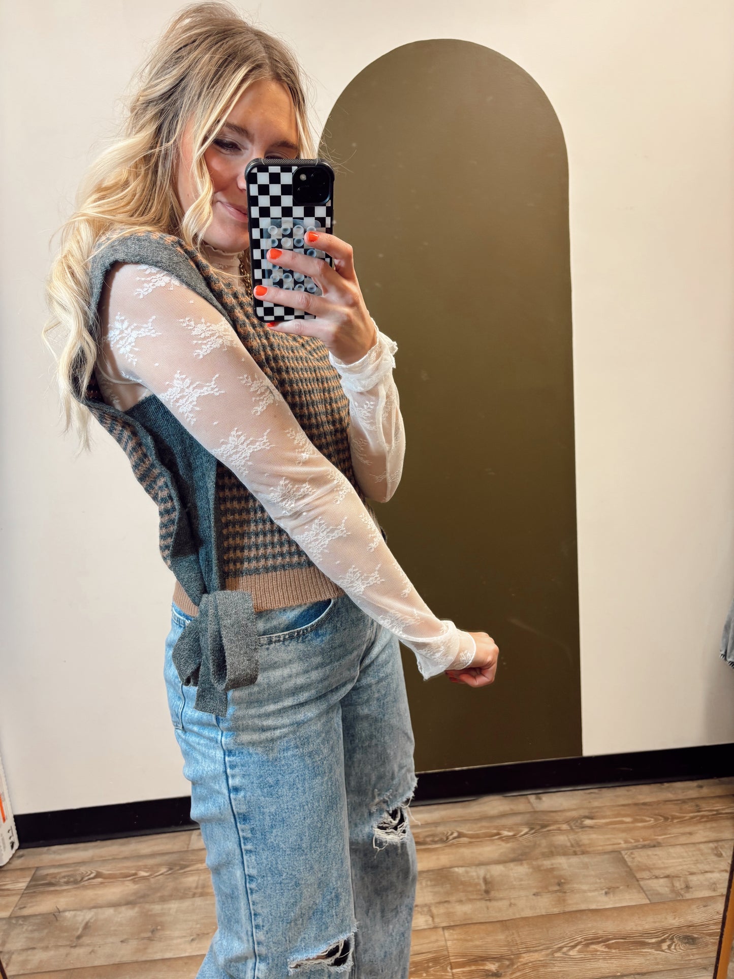 Patsy Sweater Vest (Taupe)
