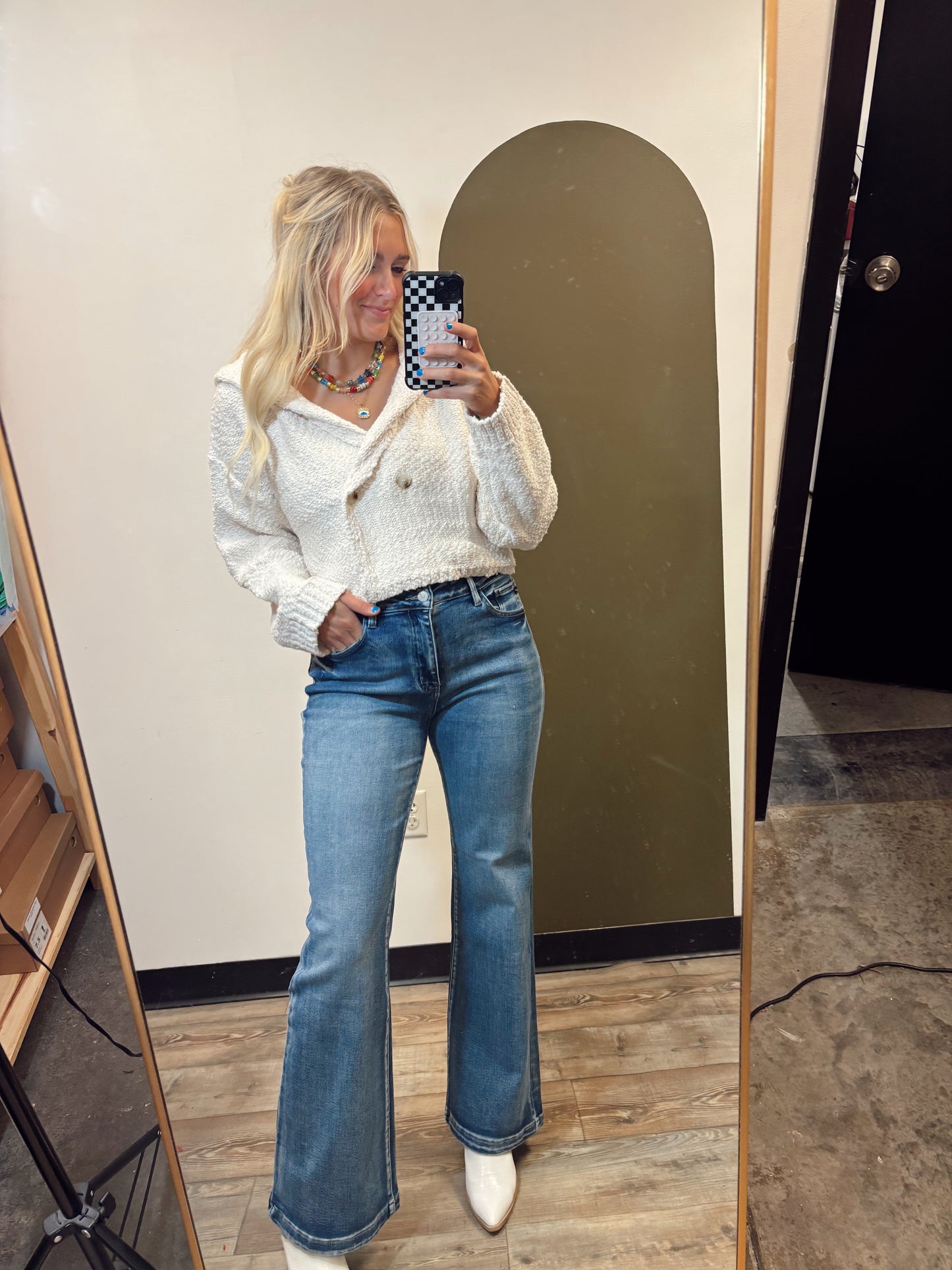 Across Town Crop Hoody (Cream)