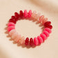 Oval Bead Bracelet (Fuschia)