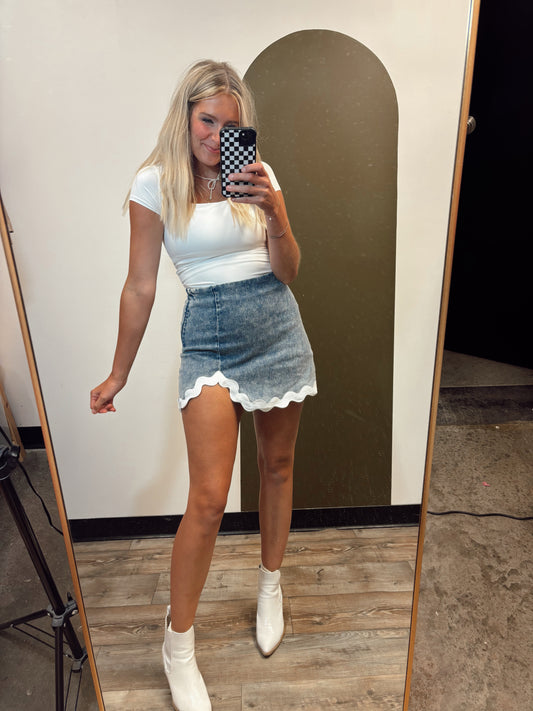 Pink Skies Detail Skort
