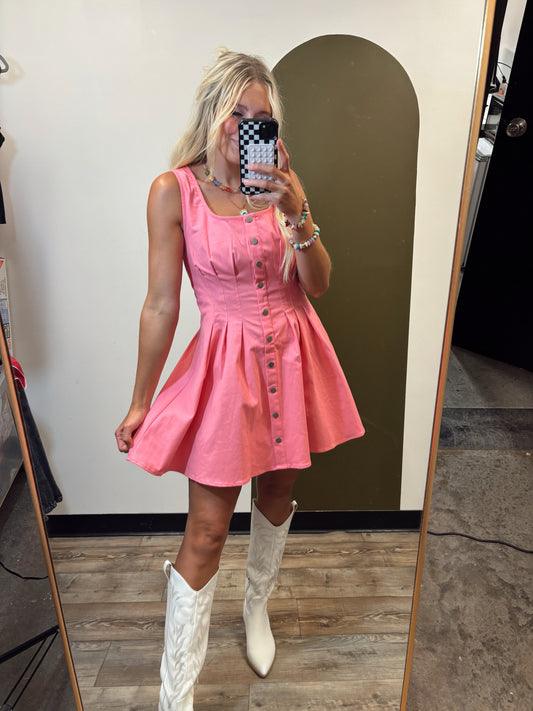 Juno Mini Dress (Pink)