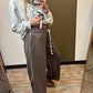 Callie Fold Over Lounge Pant (Brown)