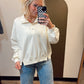 Lee Half Snap Top (Ivory)