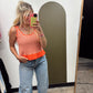 Charla Knit Peplum (Orange)