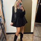 Mistletoe Velvet Dress (Black)