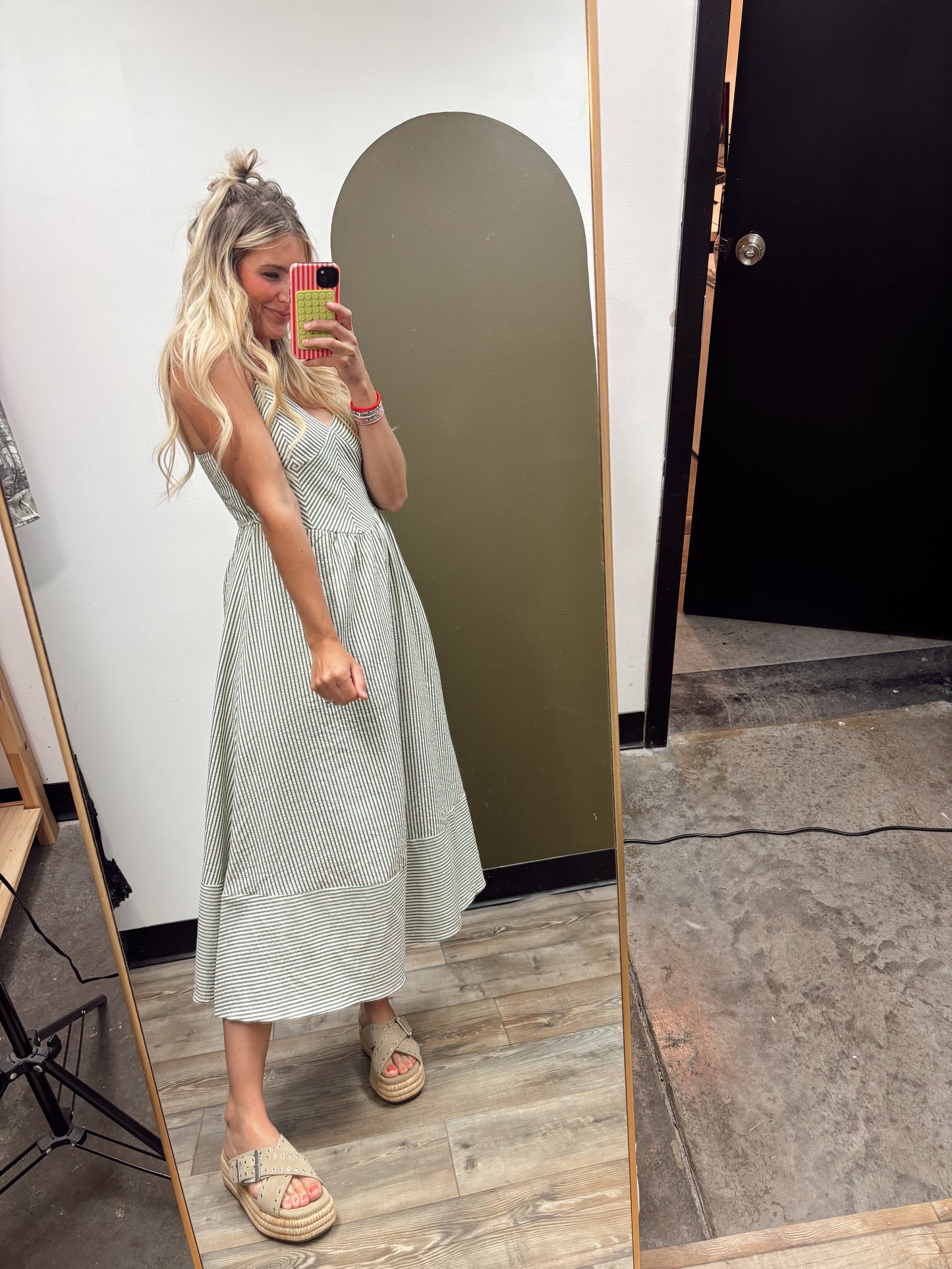 Make Memories Stripe Maxi (Green)