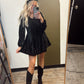 Mistletoe Velvet Dress (Black)