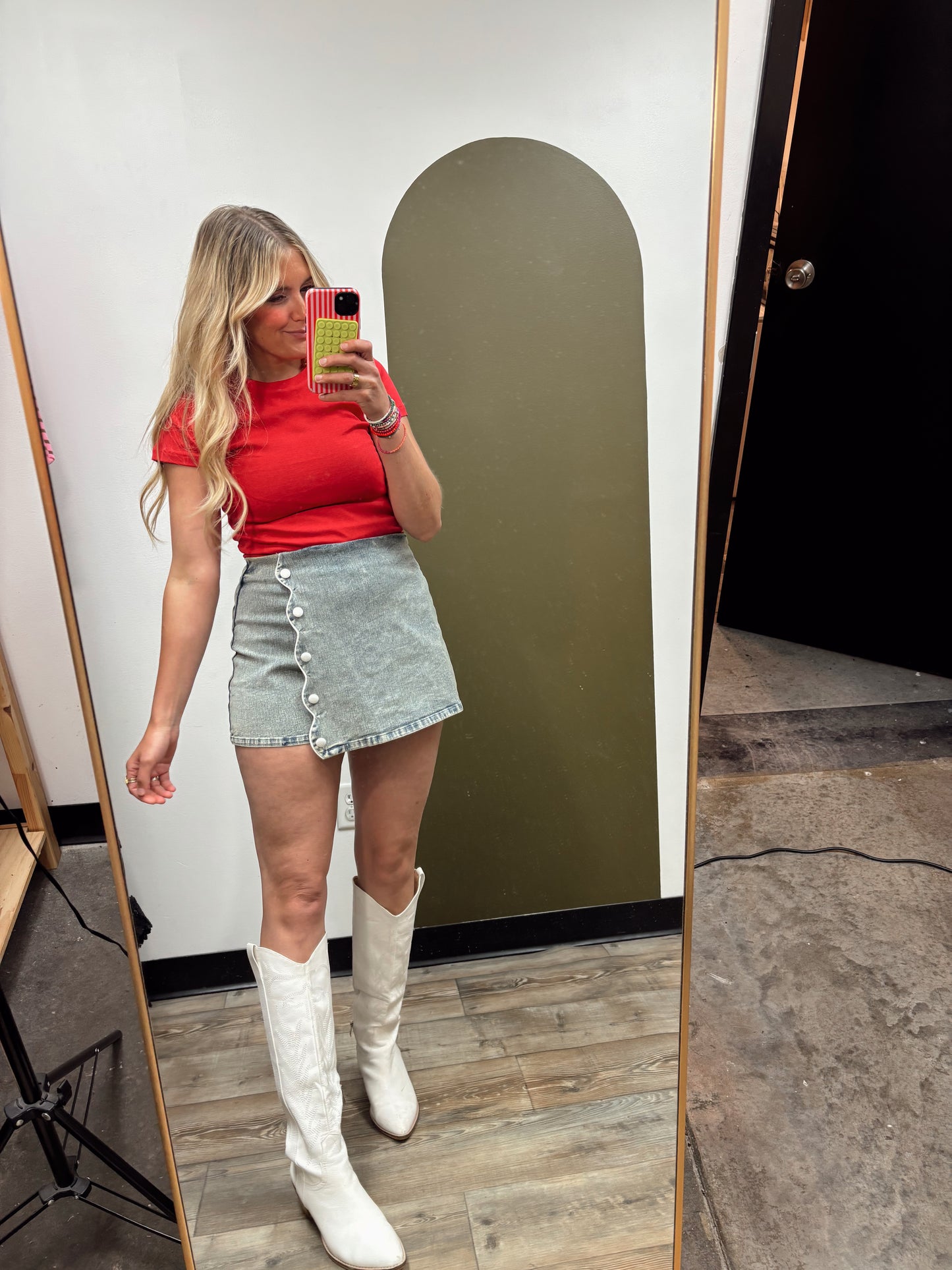 Luciana Detail Denim Skort