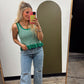 Peplum Knit Tank (Green)