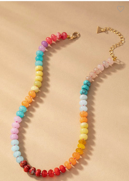 Rainbow Gem Necklace (Summertime)