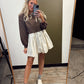 Lottie 2fer Dress (Brown)