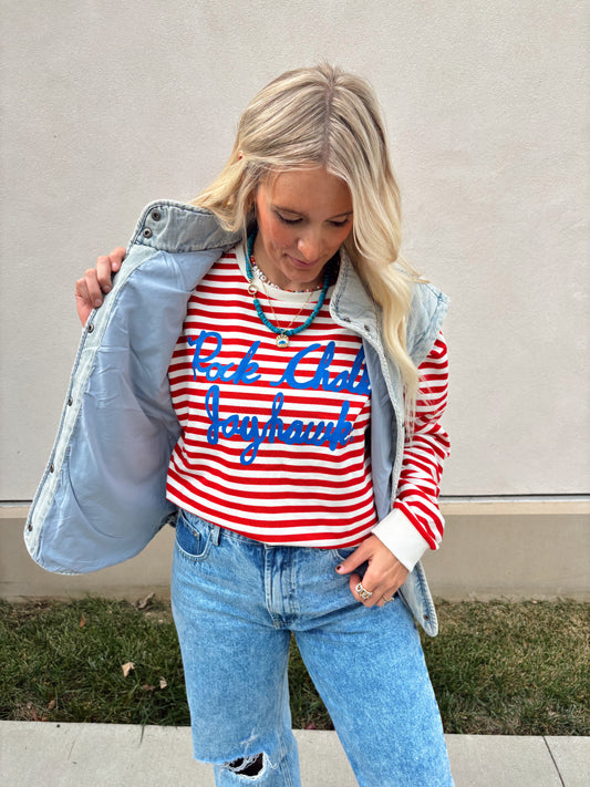 Jayhawk Script Sweatshirt