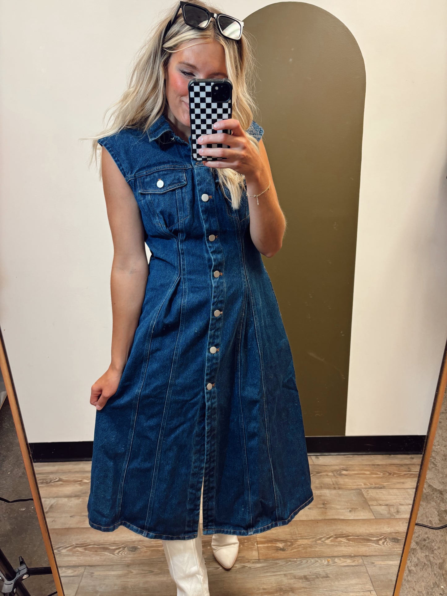 Suki Denim Midi Dress