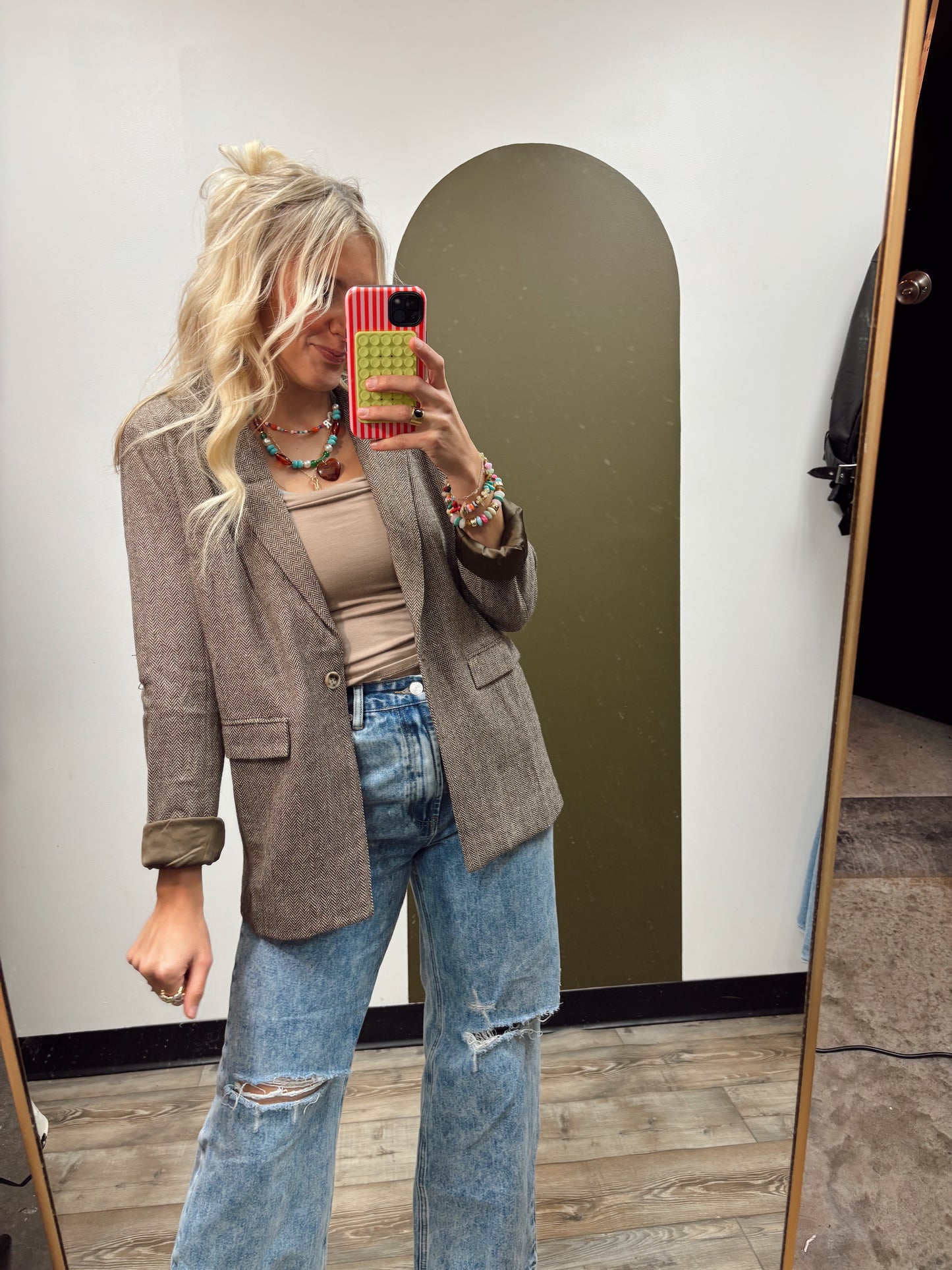 Tatum Herringbone Blazer