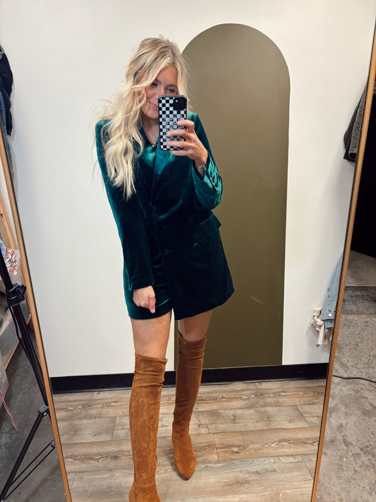 Tis The Season Romper (Emerald)