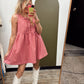 Summer Fun Stripe Dress (Red)