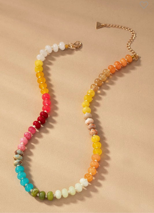 Rainbow Gem Necklace (Sunrise)